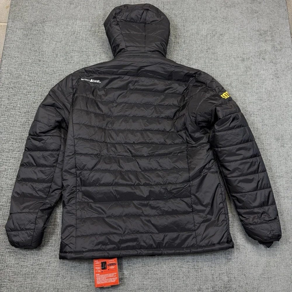 ActionHeat Iowa Hawkeyes Heated Insulated Puffer Jacket Mens XL Black W/ Battery